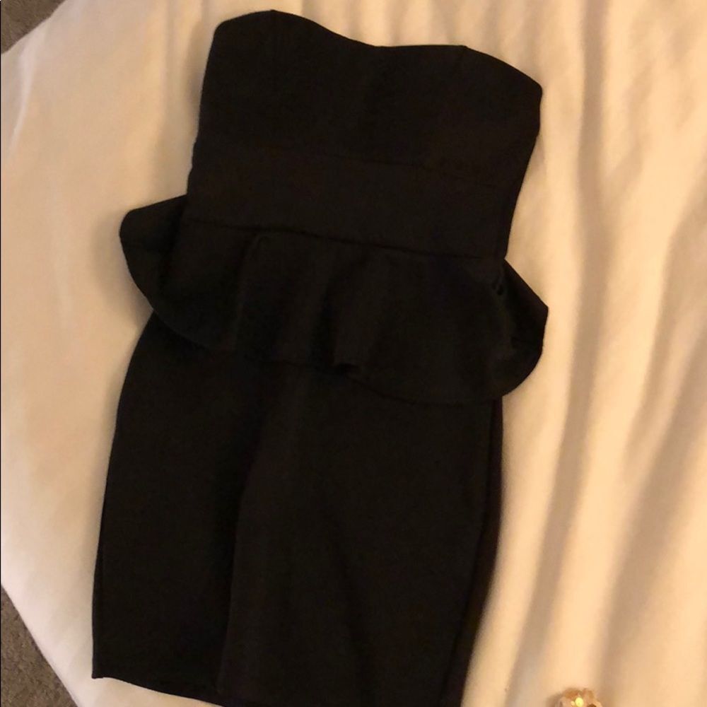 Forever 21 mini dress black dress Small s peplum short homecoming